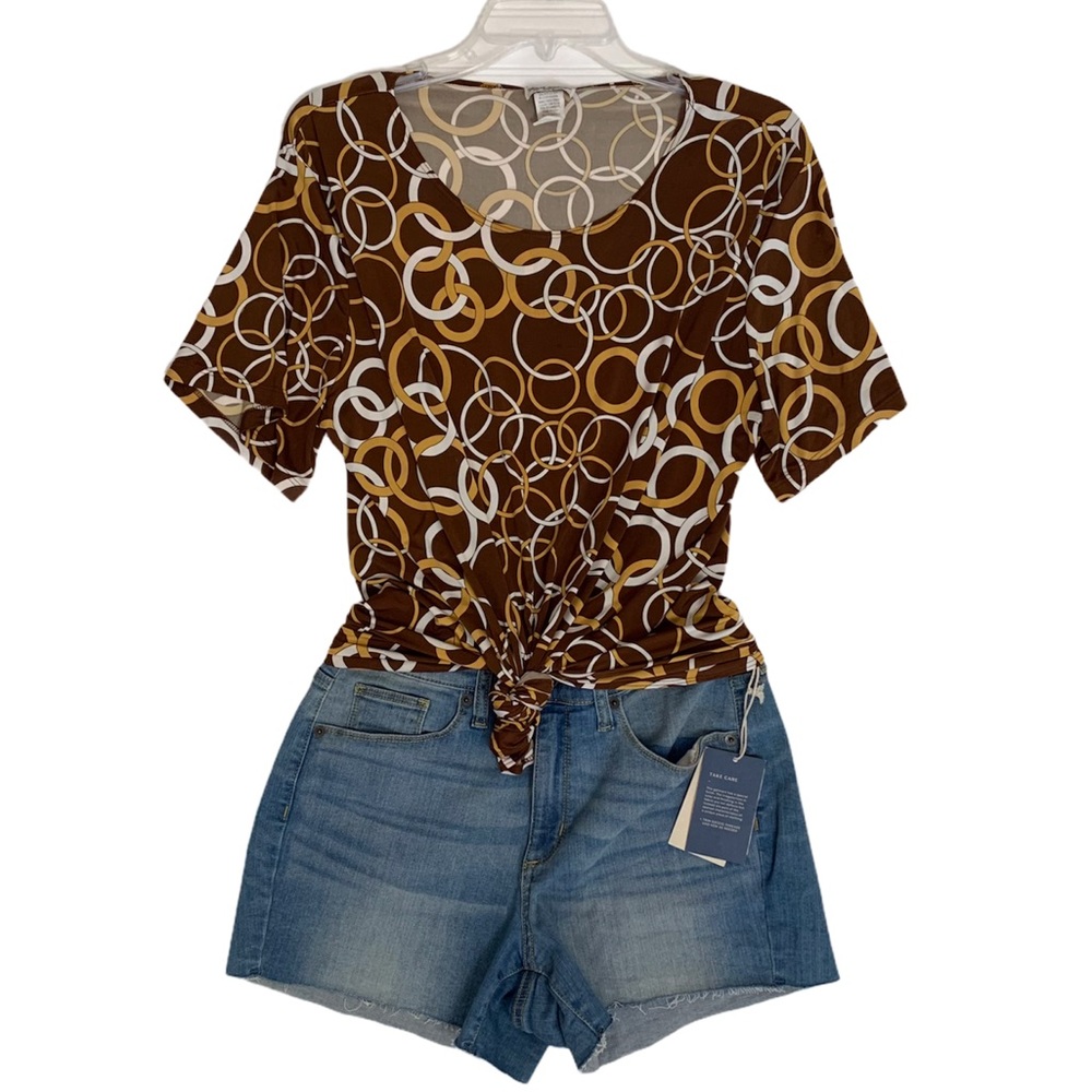 VINTAGE Geometric Circular Chain Link Look Fall First Choice Of California Plus